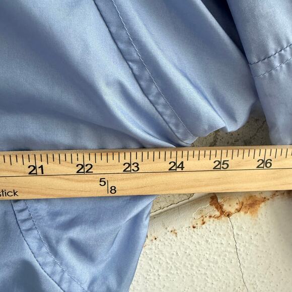 Vtg 80s Adidas Windbreaker Track Jacket Periwinkle Nylon Trefoil Logo Womens L - Picture 13 of 13